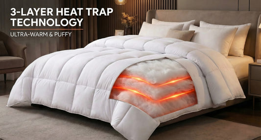 Daily Loom Premium King Size Duvet (White) - 300 GSM Microfiber Winter Comforter & Quilt | Ultra-Soft, Fluffy Warm Razai for Double Bed | Reversible, Lightweight 3-Layer Heat Trap Blanket