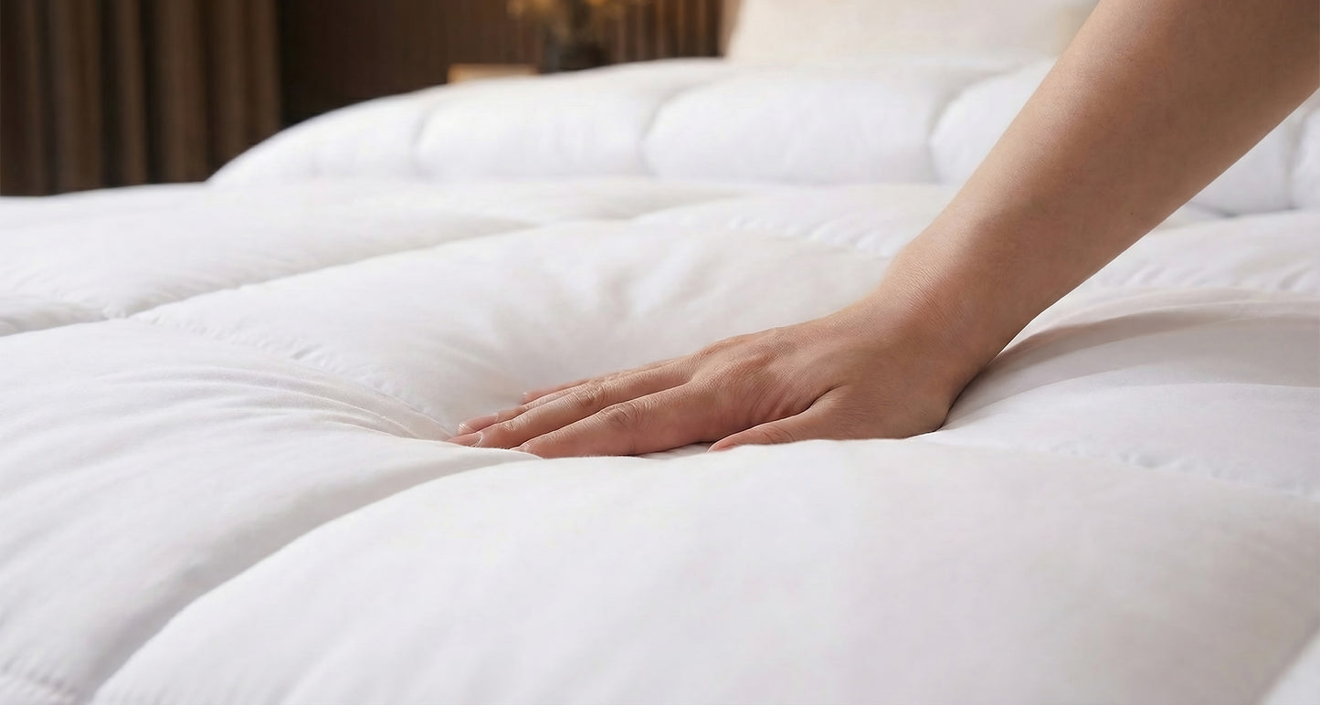 Daily Loom Premium King Size Duvet (White) - 300 GSM Microfiber Winter Comforter & Quilt | Ultra-Soft, Fluffy Warm Razai for Double Bed | Reversible, Lightweight 3-Layer Heat Trap Blanket